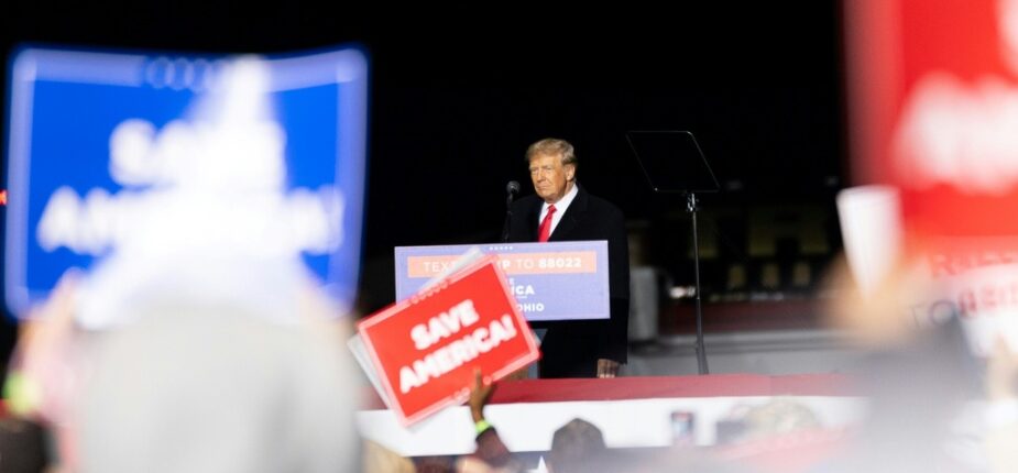 L'ancien président Donald Trump lors d'un meeting de campagne dans l'Ohio, le 7 novembre 2022