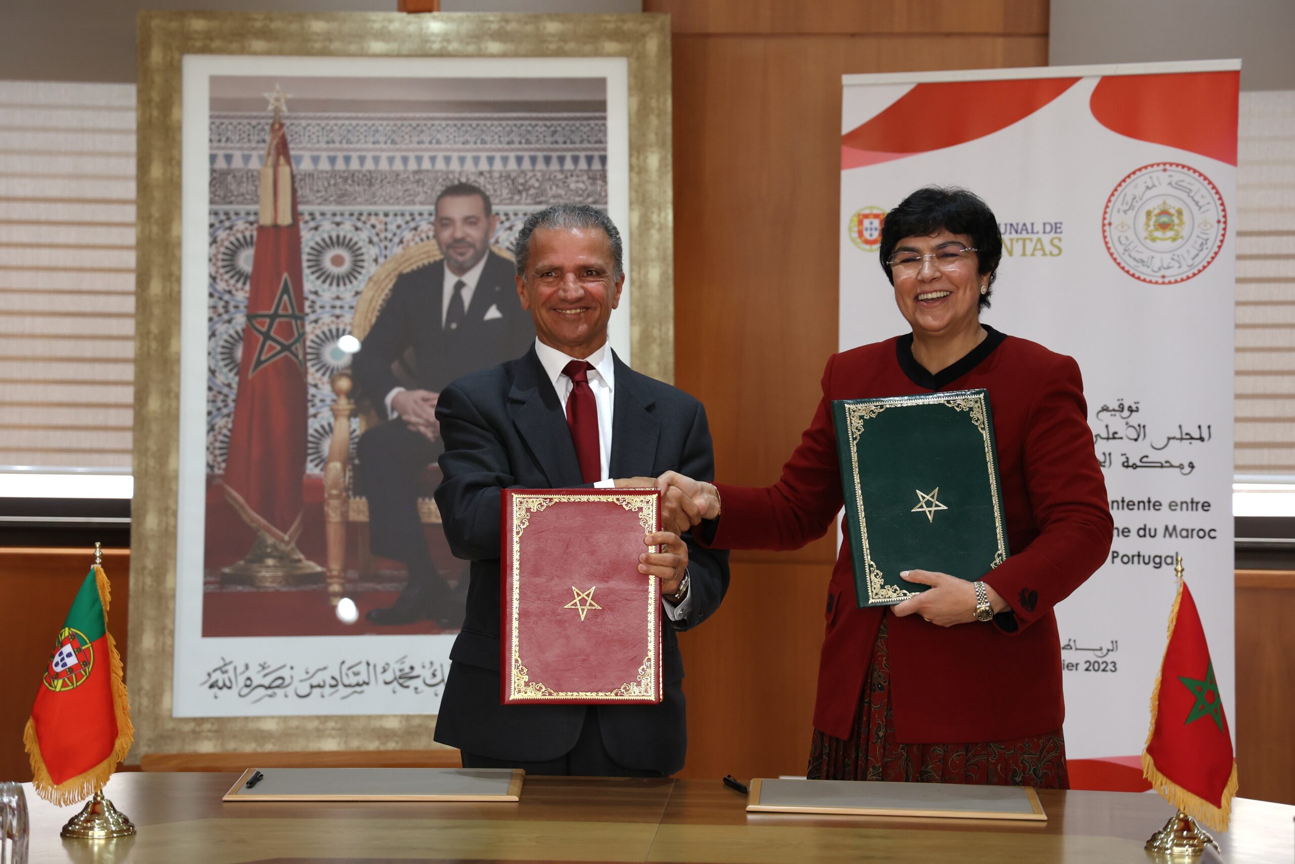 Signature mémorandum d’entente entre les Cours des Comptes du Maroc et du Portugal