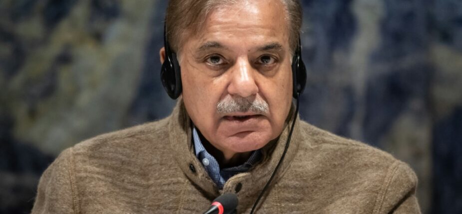 Le Premier ministre pakistanais Shehbaz Sharif à Genève, le 9 janvier 2023