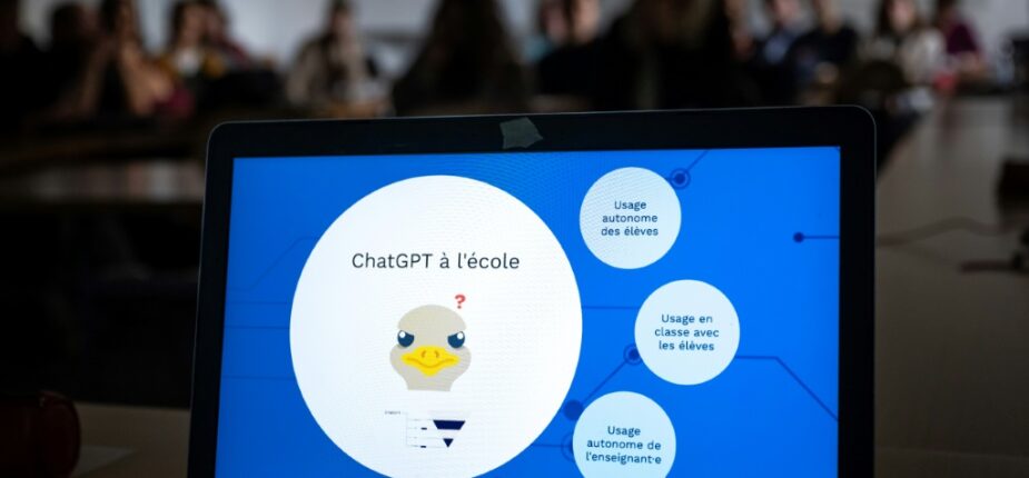 Pendant le séminaire destiné à aider les enseignants face au logiciel ChatGPT, à Genève, le 1er février 2023