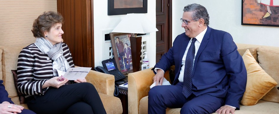 Closing of the MCA-Morocco Compact II: Aziz Akhannouch receives Alice Albright