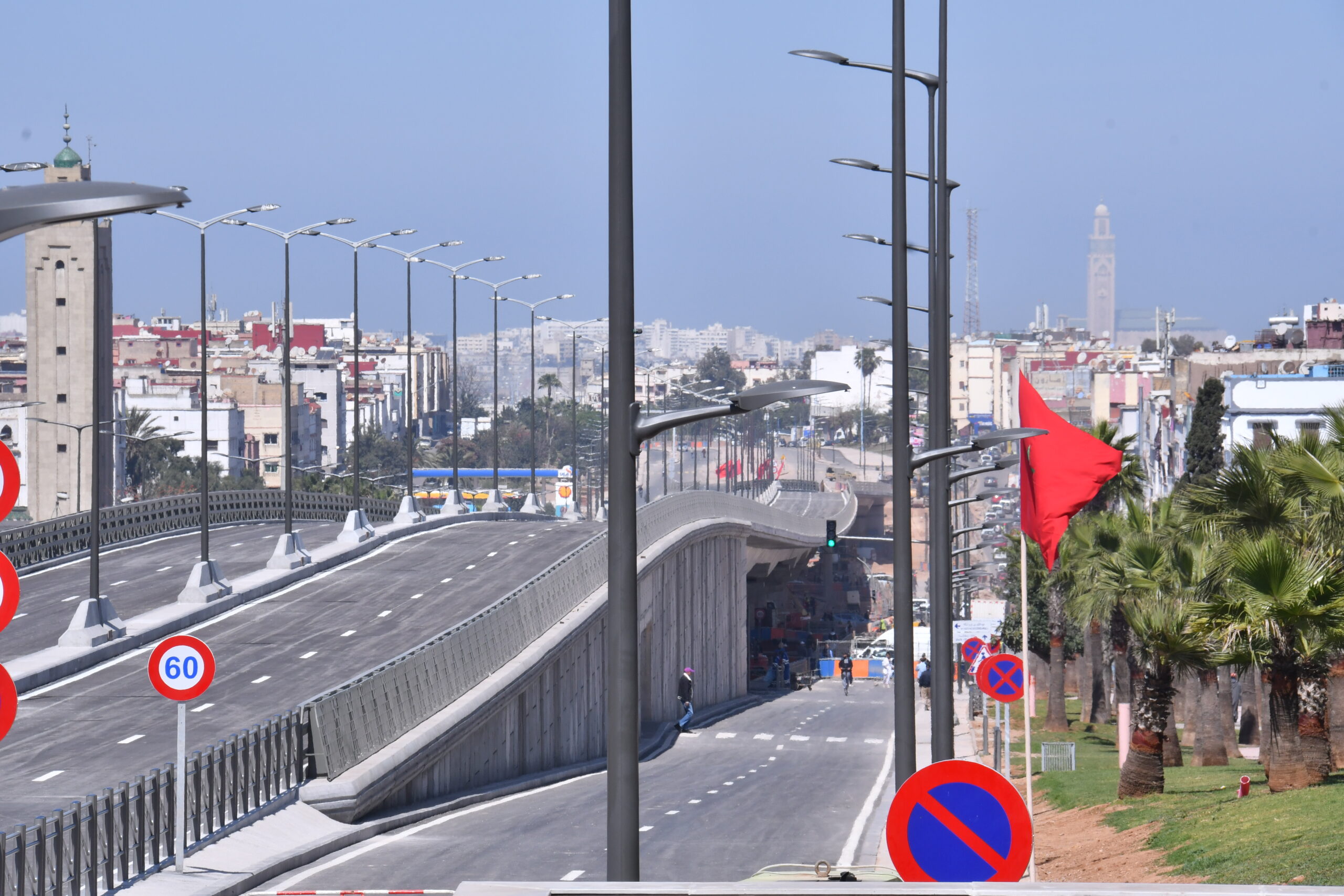 Casablanca : Mise en circulation du pont de dénivellation du boulevard Mohammed VI