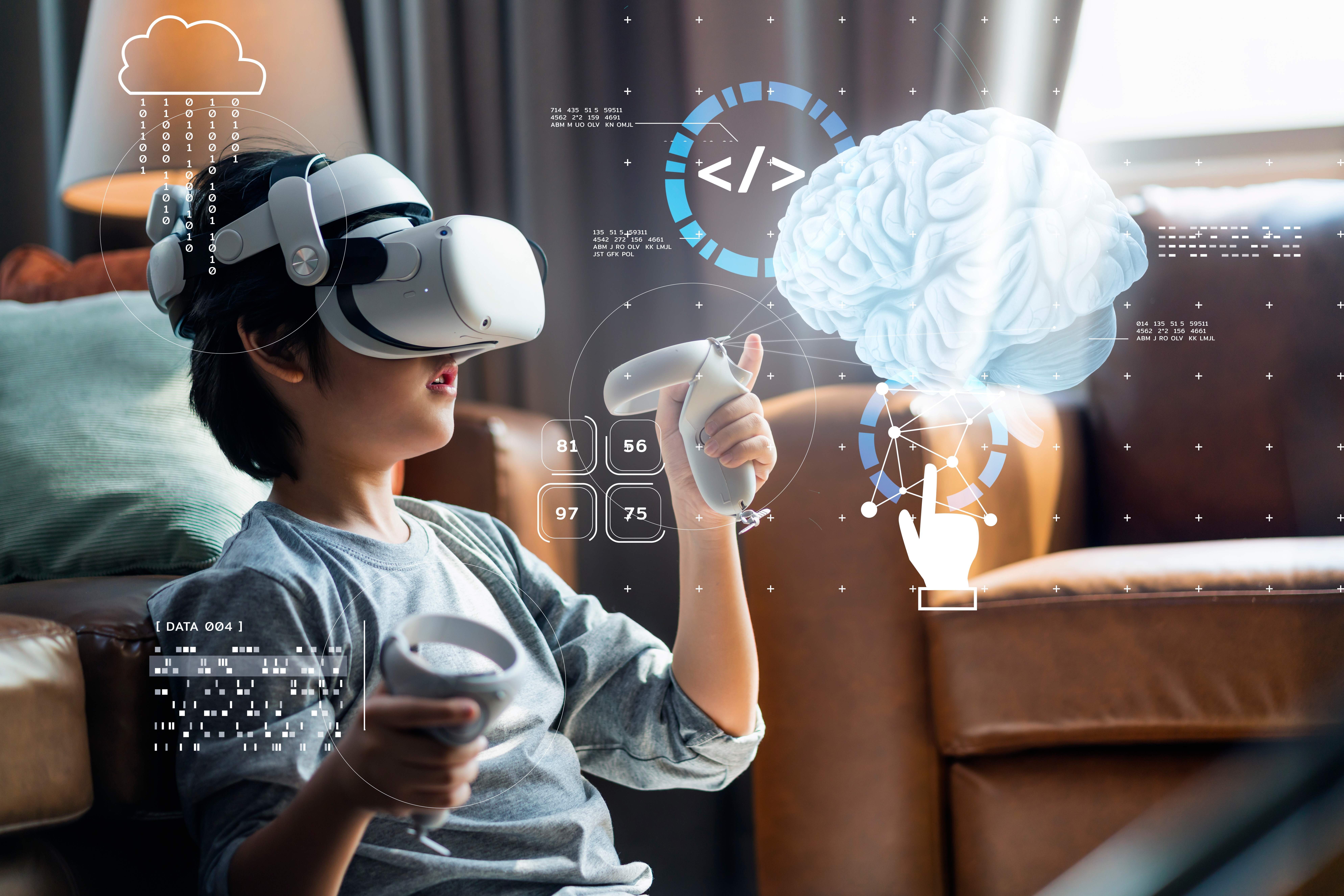 réalité virtuelle VR stock