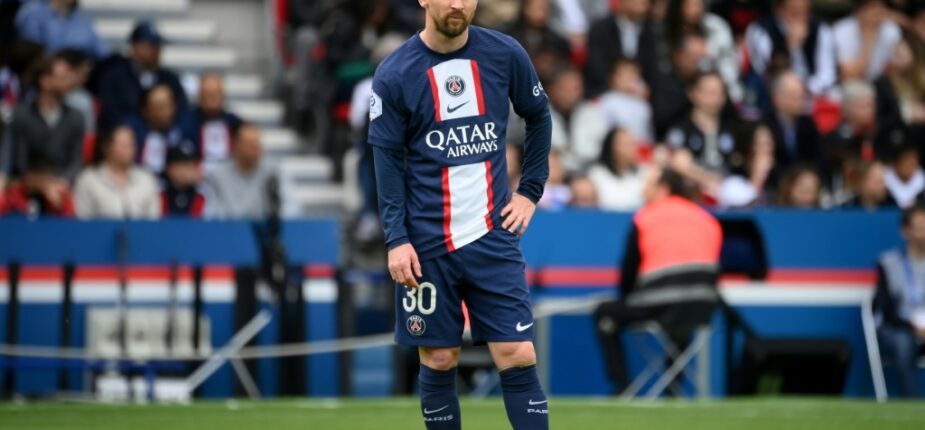 Lionel Messi avec le PSG lors de la défaite devant le FC Lorient au Parc des Princes, le 30 avril 2023
