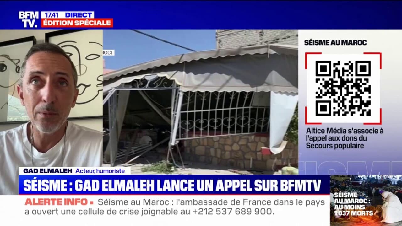 Séisme au Maroc Gad Elmaleh