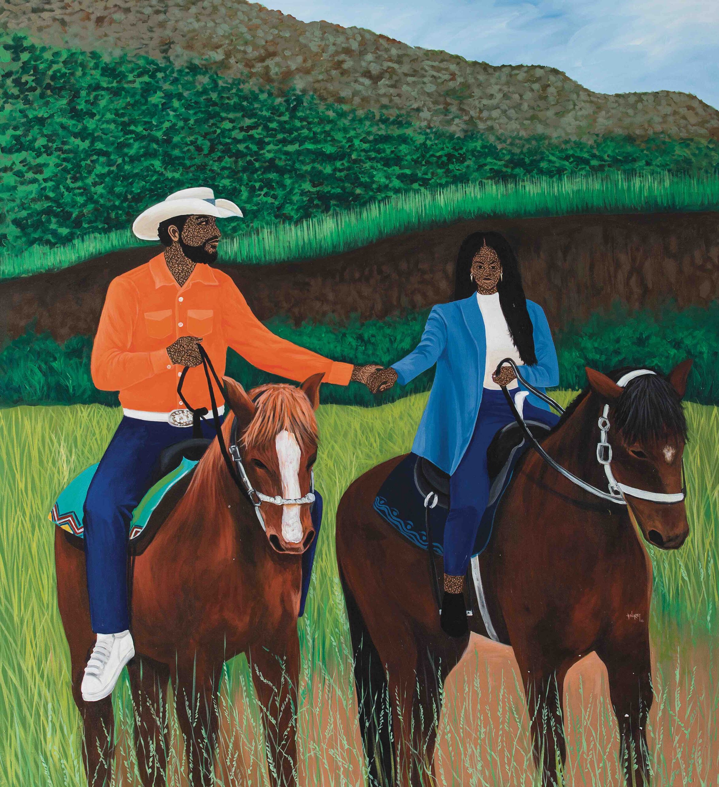 HamidNiiNortey-JourneyIntoTheWildernessII-AcryliqueSurToile-160x146cm-2023