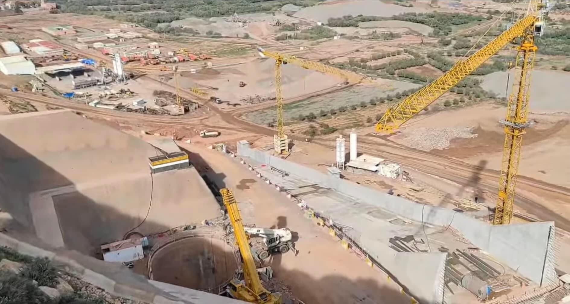 Al Haouz: le taux d’avancement des travaux du barrage d’Aït Ziat a atteint 66%