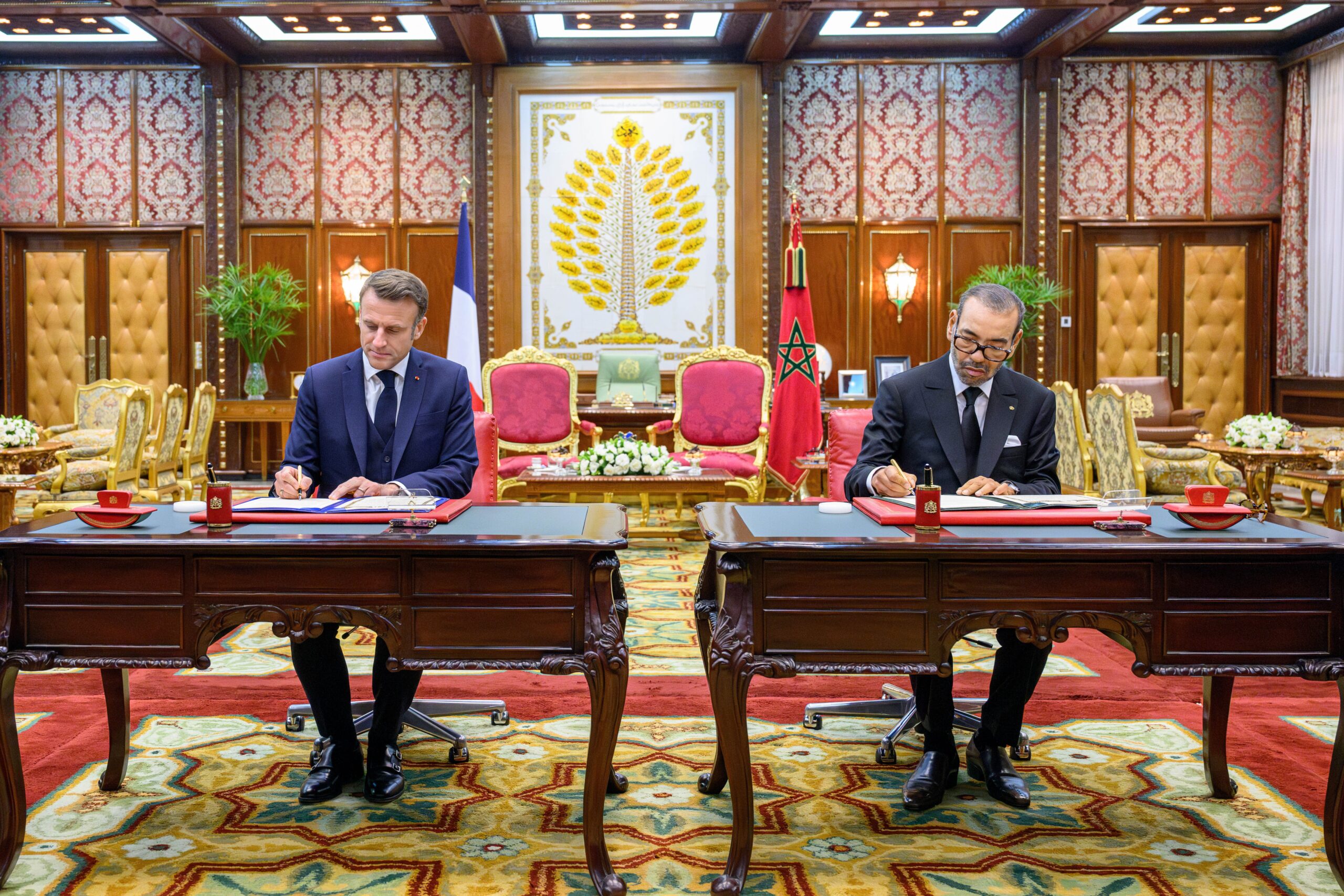 SM le Roi Mohammed VI Emmanuel Macron