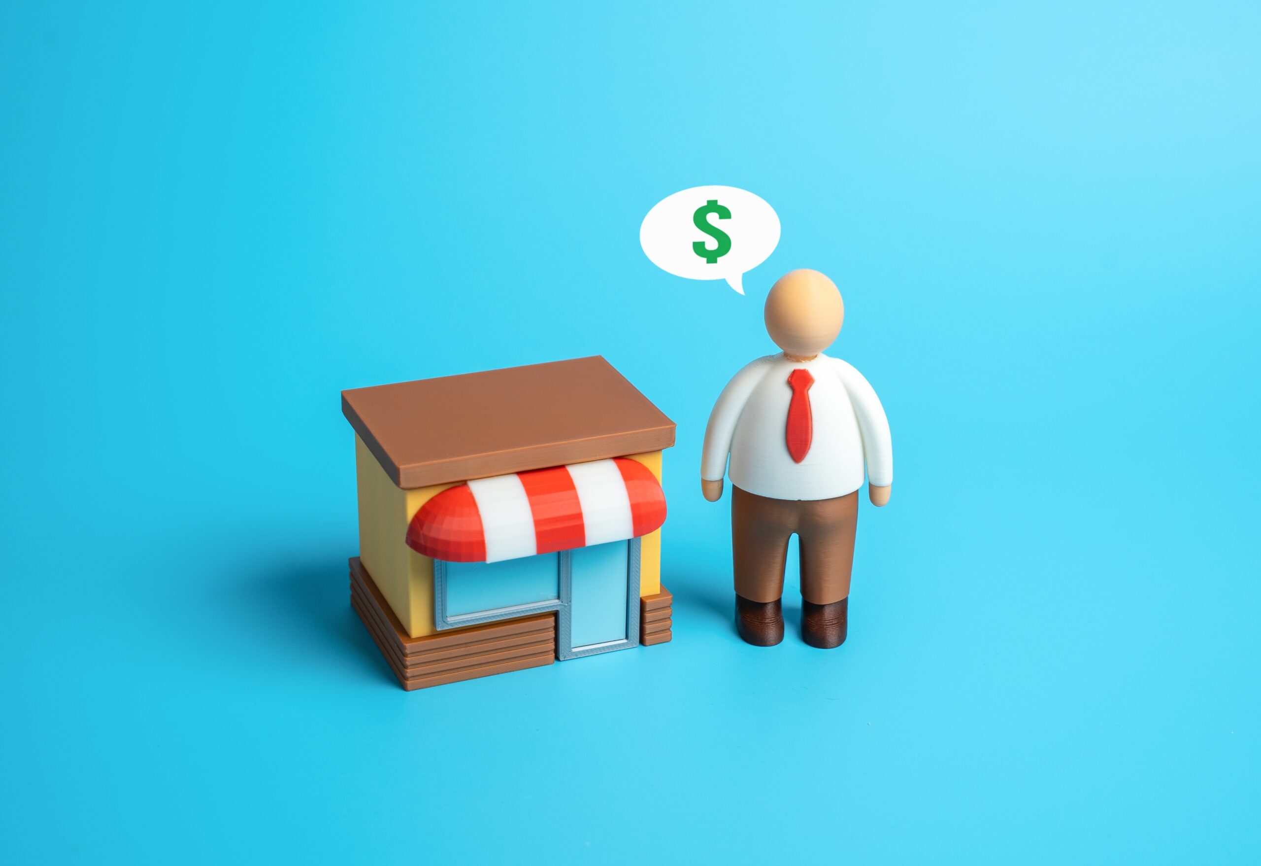 A,Businessman,And,His,Small,Business.,Seeking,Investment,For,Development