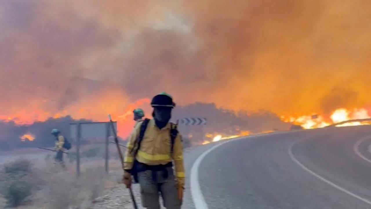 feu de forêt dans le sud Espagne