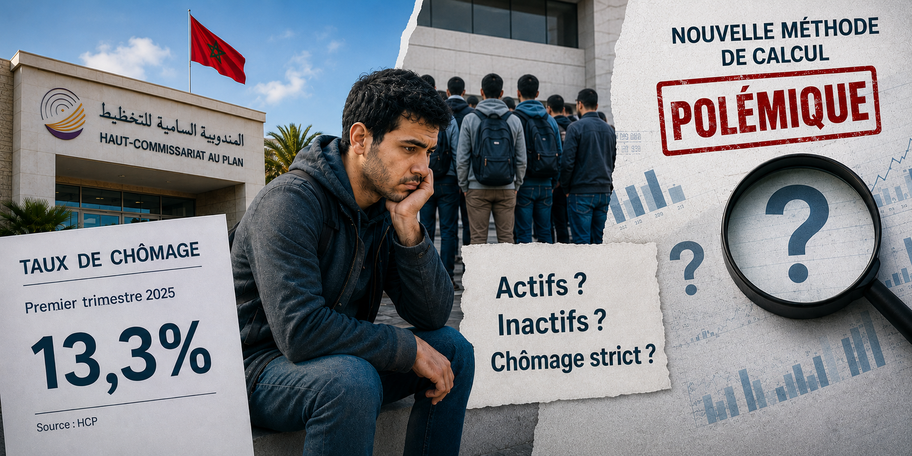 Chômage HCP maroc AI generated