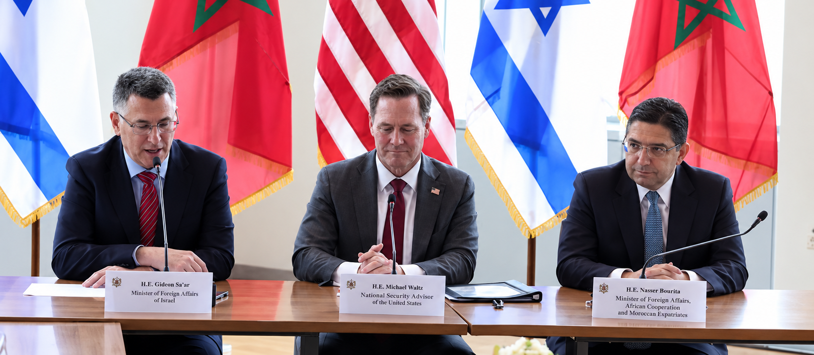 Nasser Bourita et Gideon Saar maroc israel usa