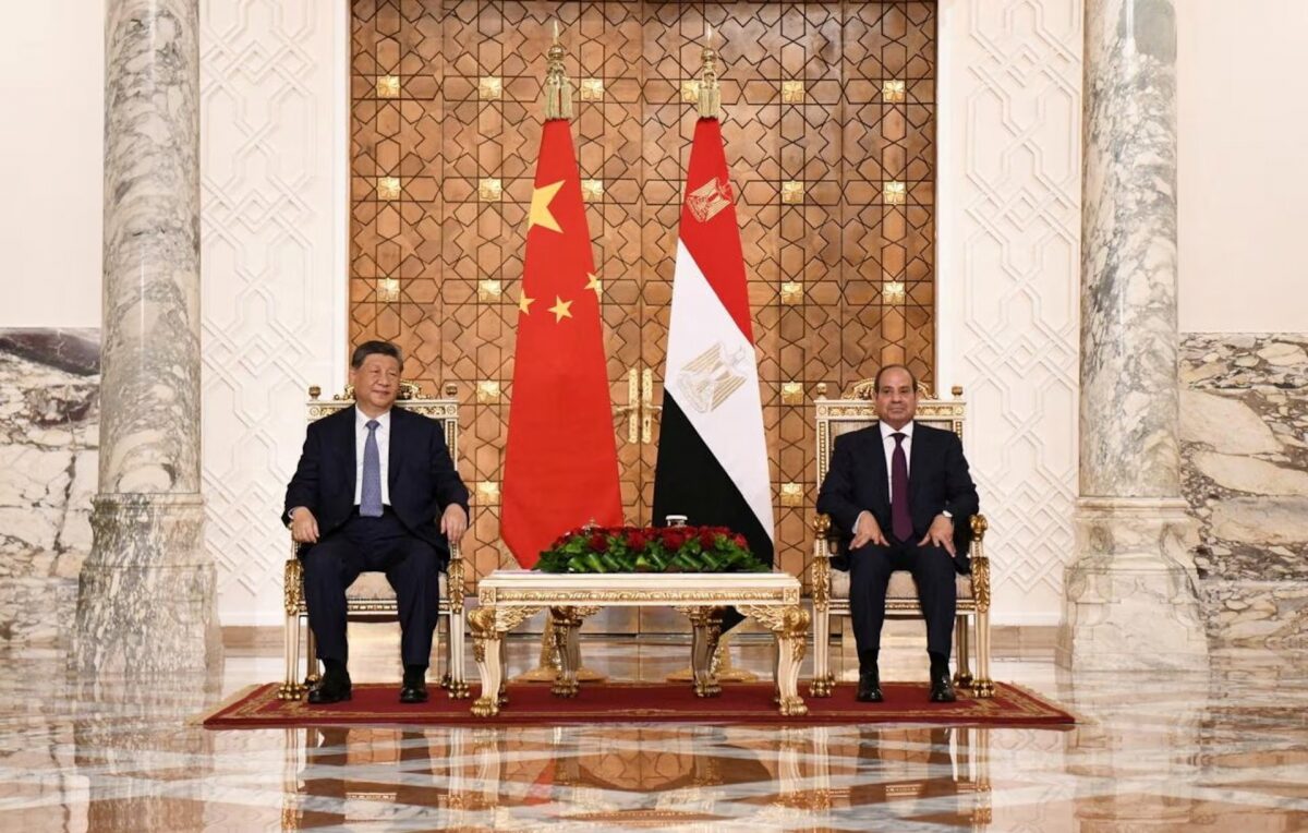Xi Jinping en visite au Caire Sissi